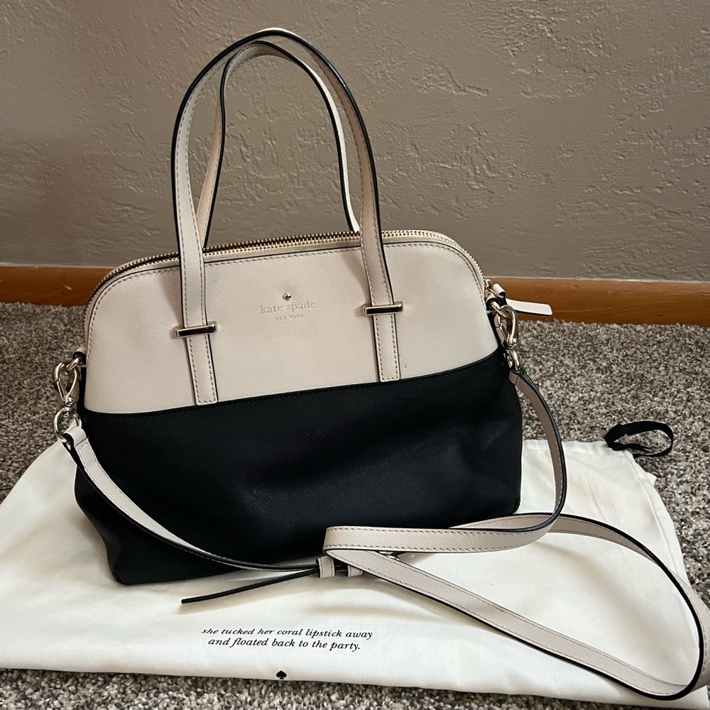 Kate Spade Black and Cream Women's Bag